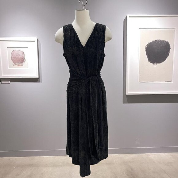 Rachel Roy XXL Black Metallic Pleated Dress NWT Party Cocktail Formal Plus Size - Picture 1 of 13